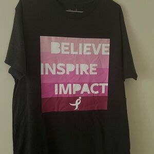 Black T-Shirt with Pink Graphic